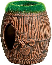 Underwater Treasures Mossy Barrel Hideout Fish Ornament, Single