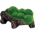 Underwater Treasures Mossy Log Cave with Airstone Fish Ornament