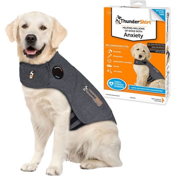 THUNDERSHIRT Classic Anxiety & Calming Vest for Dogs, Heather Grey, X