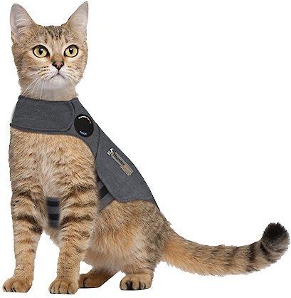 ThunderShirt Anxiety Vest for Cats, Heather Grey, Small slide 1 of 6
