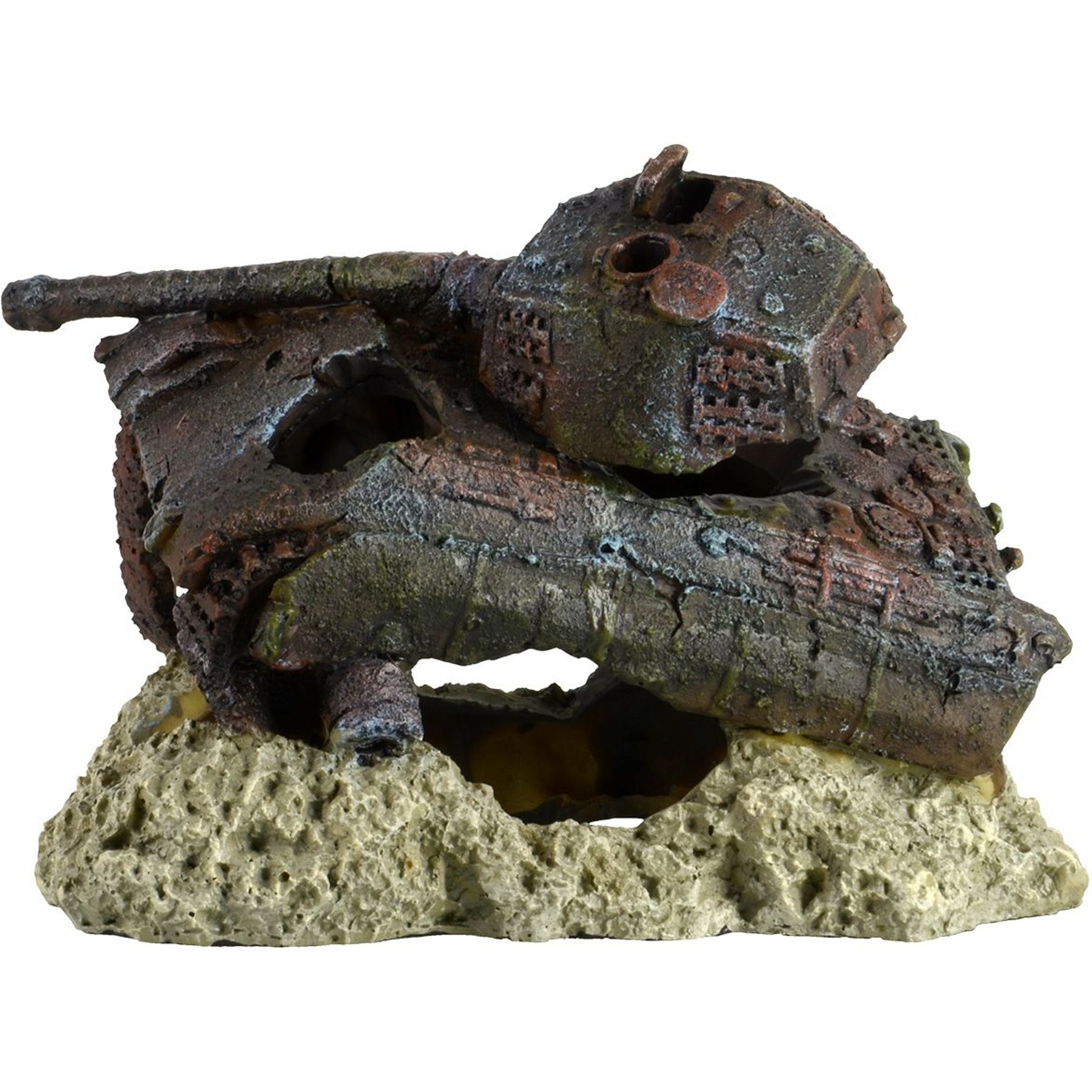 Underwater Treasures Space Battle Tank Fish Aquarium Ornament