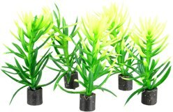 Underwater Treasures Mini Plant Green Bush Fish Ornament, 5 count