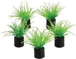 Underwater Treasures Mini Plant Grass Fish Ornament, 1.5-in, 5 count, Green