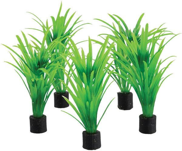 Underwater Treasures Mini Plant Green Tall Grass Fish Ornament, 3.25-in, 5 count slide 1 of 1