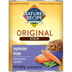 Nature's Recipe Original Vegetarian Recipe Stew Canned Dog Food, 13.2-oz, case of 12