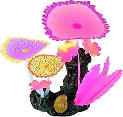 Underwater Treasures Glow Action Bubbling Carpet Coral Garden Fish Ornament, Rose