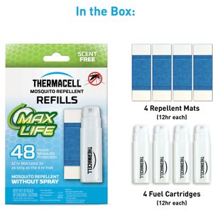 Thermacell Max Life Mosquito Repellent Refills, 48 hours