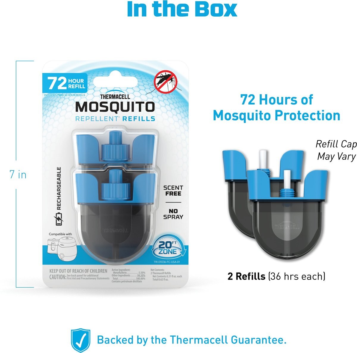 Thermacell Rechargeable Mosquito Repellent Refills, 36 hours