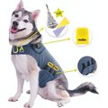 CozyVest 3-in-1 Anxiety Music & Essential Oil Aromatherapy Dog Calming Vest, Gray, Medium
