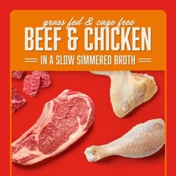 Stella & Chewy's Stella’s Shredrs Grass Fed & Cage Free Beef & Chicken Recipe in Broth Adult Wet Dog Food, 2.8-oz pouch, case of 24 slide 2 of 7