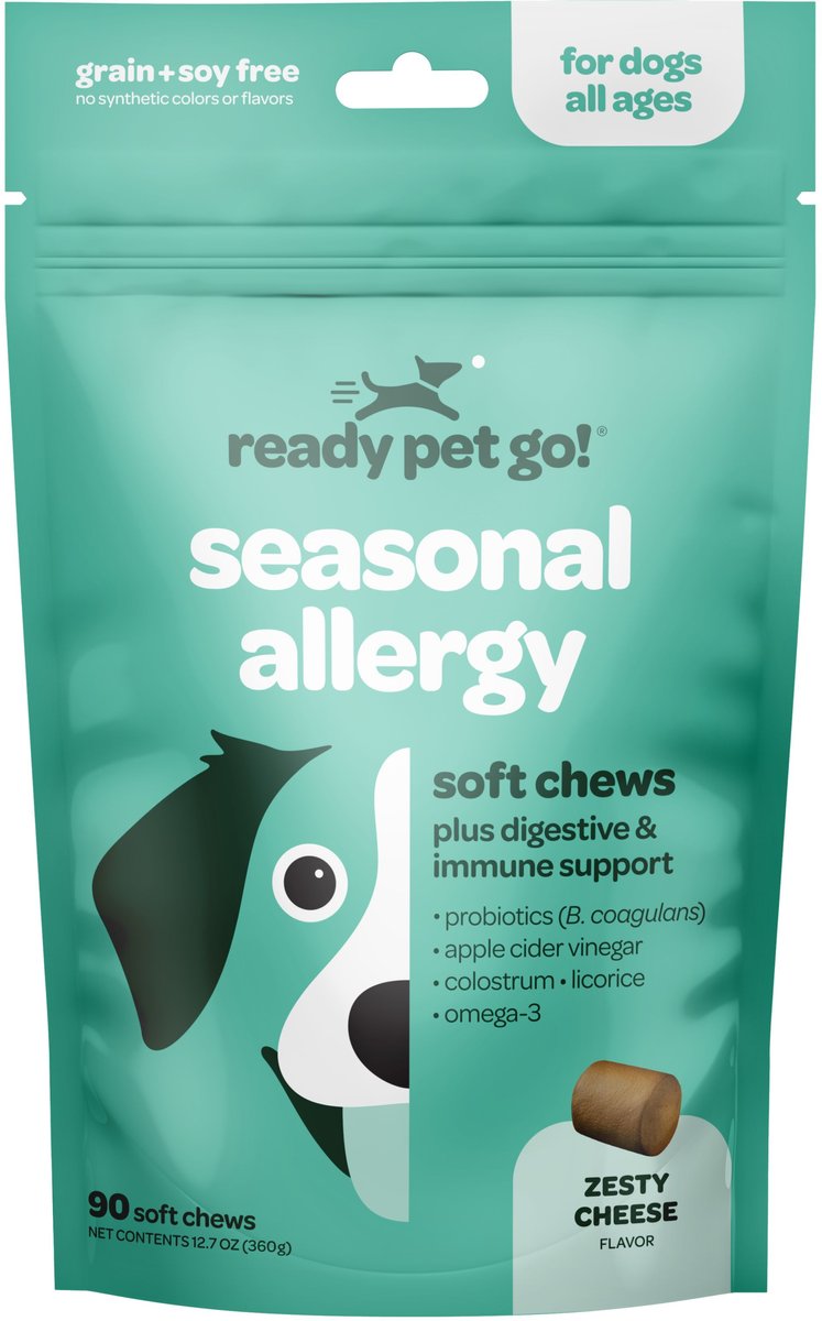 READY PET GO Seasonal Allergy Dog Supplement, 90 Count