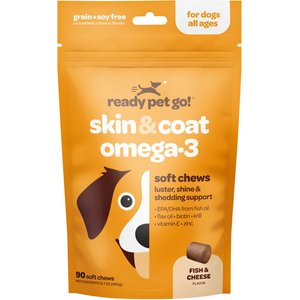 Ready Pet Go Skin & Coat Omega-3 Dog Supplement, 90 Count