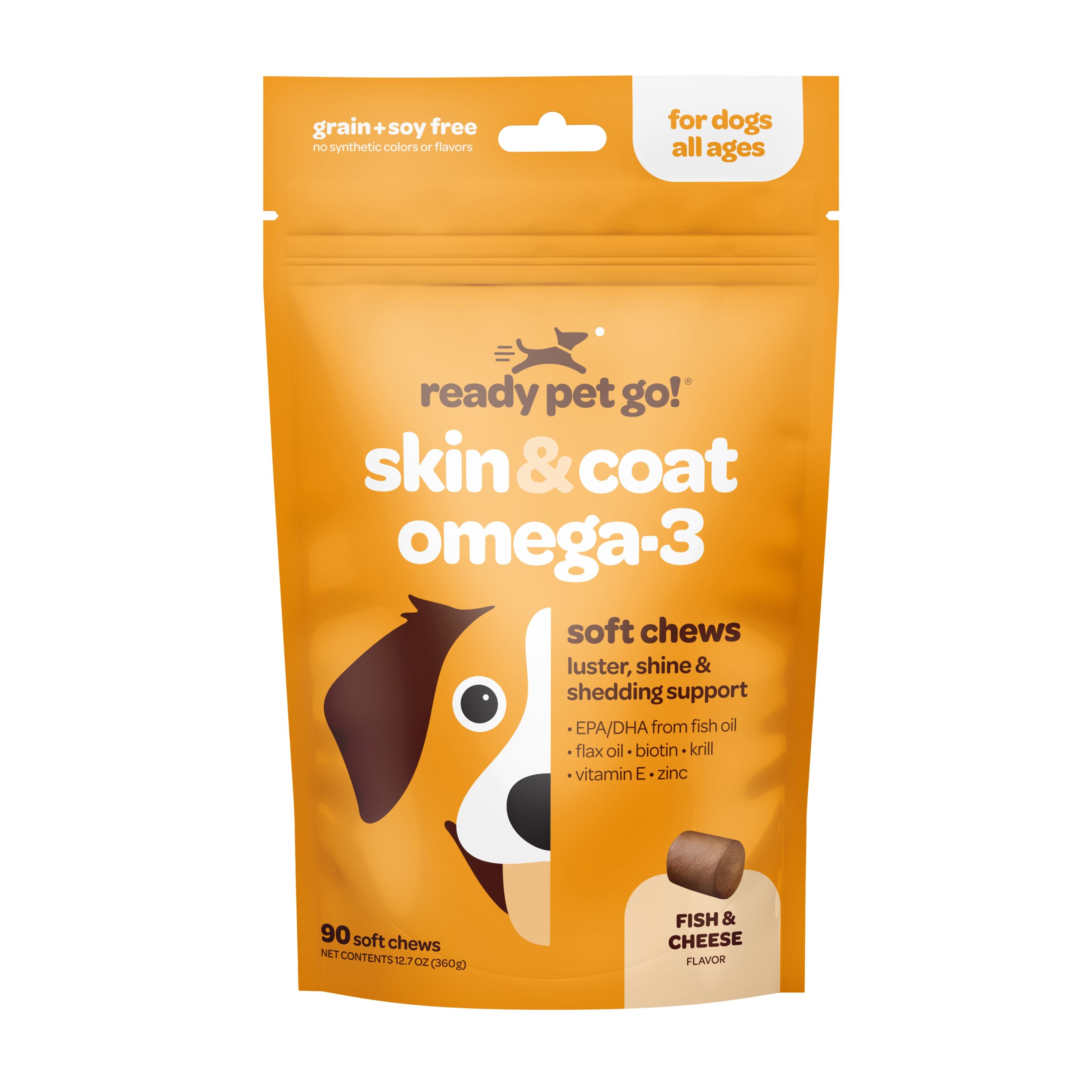 READY PET GO Skin & Coat Omega3 Dog Supplement, 90 Count reviews