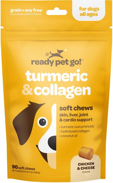 Ready Pet Go Turmeric & Collagen Dog Supplement, 90 Count slide 1 of 9