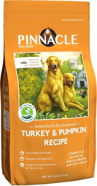 Pinnacle Turkey & Pumpkin Recipe Dry Dog Food, 4-lb bag slide 1 of 6