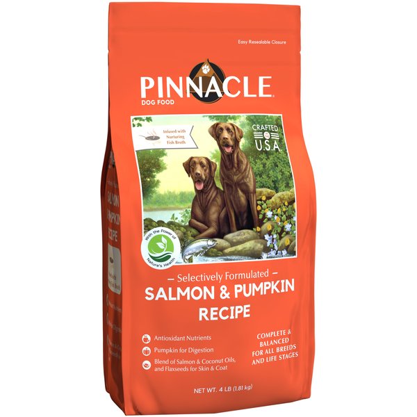 PINNACLE Trout & Pumpkin Dry Dog Food, 4lb bag