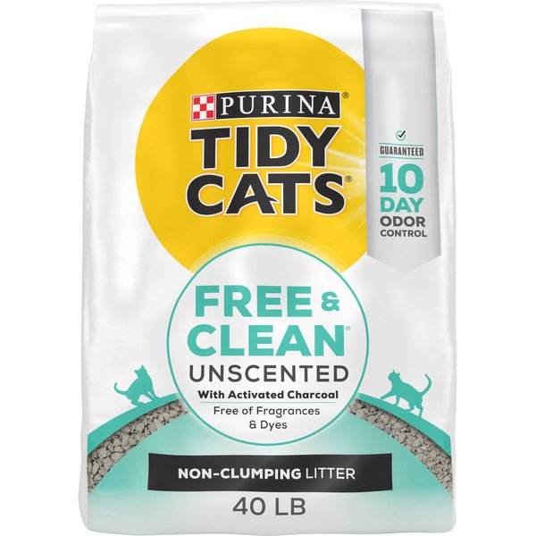 TIDY CATS Instant Action Unscented NonClumping Clay Cat Litter, 40lb