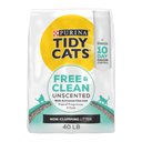 Tidy Cats Free & Clean Non-Clumping Unscented Cat Litter, 40-lb bag
