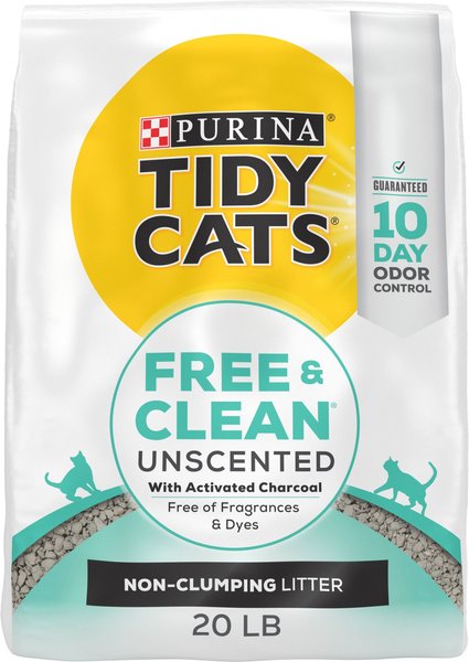 Tidy Cats Free & Clean Non-Clumping Unscented Cat Litter, 20-lb bag slide 1 of 9