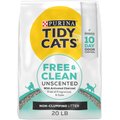 Tidy Cats Free & Clean Non-Clumping Unscented Cat Litter, 20-lb bag