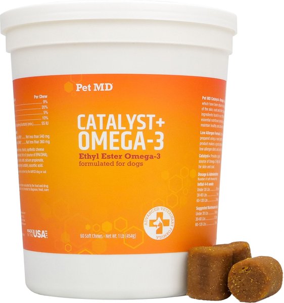 Pet MD Catalyst + Ethyl Ester Omega-3 Chews Dog Supplement, 60 Count slide 1 of 7