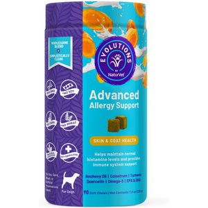 NaturVet Evolutions Advanced Allergy Soft Chews Dog Supplement, 90 count