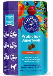 NaturVet Evolutions Probiotic + Superfoods Soft Chews Dog Supplement, 180 count