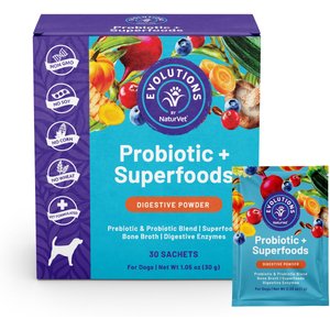NaturVet Evolutions Probiotic + Superfoods Dog Supplement, 30 count