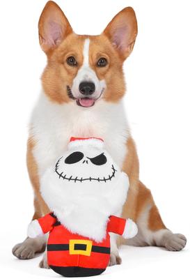 Show full view: Fetch For Pets Nightmare Before Christmas Santa Jack Skellington Plush Squeaker Dog Toy slide 5 of 6