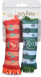 Fetch For Pets Harry Potter Holiday Gryffindor & Slytherin Scarf Plush Squeaker Dog Toy, 2 count