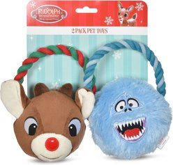 Fetch For Pets Rudolph Holiday Rudolph & Bumble Rope Dog Toy, 2 count