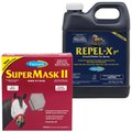 Farnam Repel-X Emulsifiable Horse Fly Spray, 32-oz bottle +  SuperMask II Fly Mask Classic Collection