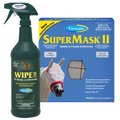 Farnam Wipe Fly Spray with Citronella, 32-oz bottle + SuperMask II Fly Mask with Covered Ears