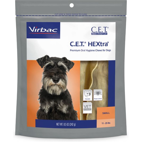 Vetoquinol Dentahex Oral Care Dental Chews for Medium Dogs, 15-35 lbs