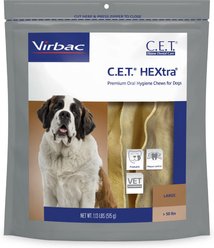 Virbac C.E.T. HEXtra Dental Chews for Dogs over 51-lbs, 30 count