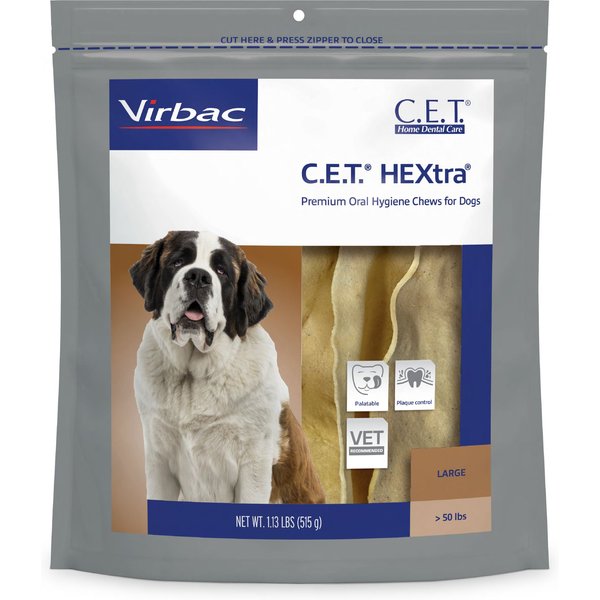 VIRBAC C.E.T. Enzymatic Dental Chews for Large Dogs, over 50lbs, 30