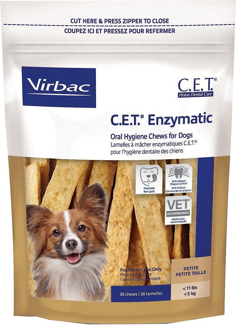 VIRBAC C.E.T. Enzymatic Oral Hygiene Dog Chews, Petite
