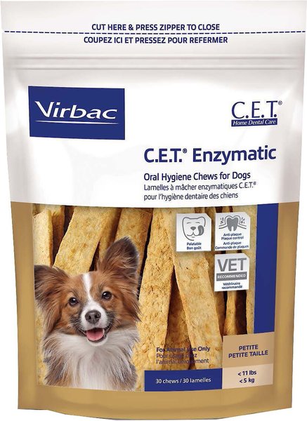 Virbac C.E.T. Enzymatic Oral Hygiene Dog Chews, Petite slide 1 of 6
