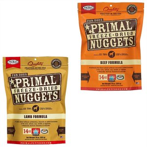 Primal Lamb Formula + Beef Formula Nuggets Freeze-Dried Dog Food