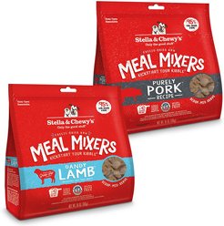 Stella & Chewy's Dandy Lamb Meal Mixers + Purely Pork Freeze-Dried Dog Food Topper