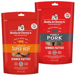 Stella & Chewy's Stella's Super Beef + Purely Pork Dinner Patties Freeze-Dried Dog Food