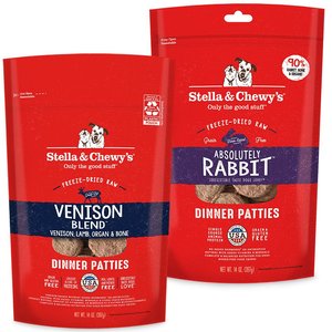 STELLA & CHEWY'S Absolutely Rabbit Dinner Patties Freeze-Dried Raw Dog ...