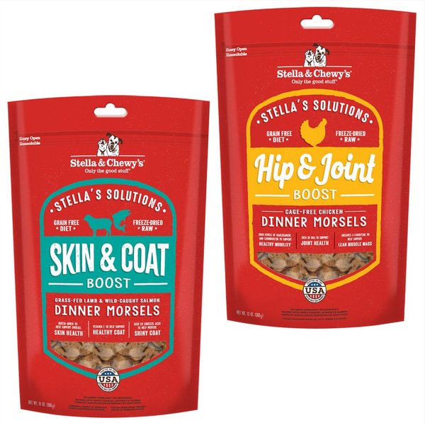 Stella & Chewy's Stella's Solutions Skin & Coat Lamb & Salmon + Hip & Joint Boost Chicken Freeze-Dried Dog Food slide 1 of 5
