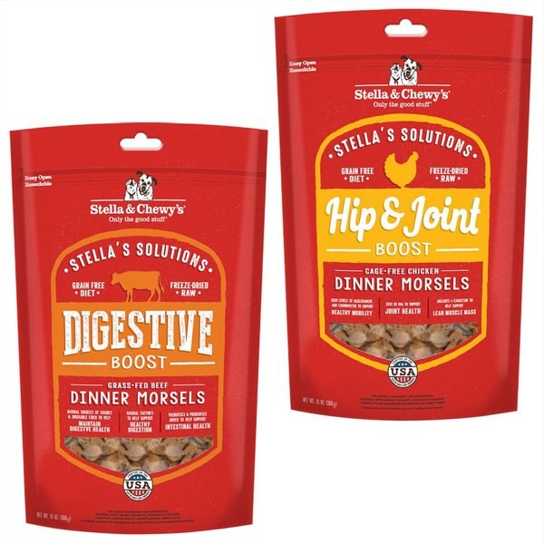 Stella & Chewy's Stella's Solutions Digestive Boost Beef + Hip & Joint Boost Chicken Freeze-Dried Dog Food slide 1 of 5
