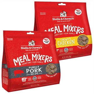 Stella & Chewy's Meal Mixers Purely Pork + Chewy's Chicken Freeze-Dried Dog Food Topper 