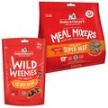 Stella & Chewy's Beef Wild Weenies Treats + Stella's Super Beef Meal Mixers Freeze-Dried Dog Food Topper 