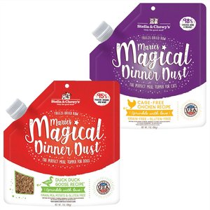 Stella & Chewy's Marie's Magical Dinner Dust Cage-Free Chicken Freeze-Dried Cat Food Topper, 7-oz