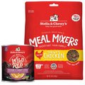 Stella & Chewy's Wild Red Chicken & Turkey Stew Wet Food + Chewy's Chicken Meal Mixers Freeze-Dried Dog Food Topper