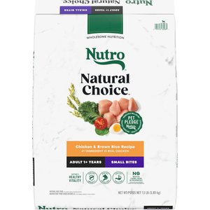 Nutro Natural Choice Small Bites Adult Chicken & Brown Rice Recipe Dry Dog Food, 13-lb bag