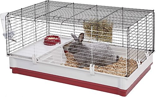 MidWest Wabbitat Deluxe Rabbit Home, 39.5-in + Carefresh Small Animal Bedding, Natural, 60-L